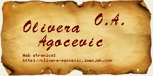 Olivera Agočević vizit kartica